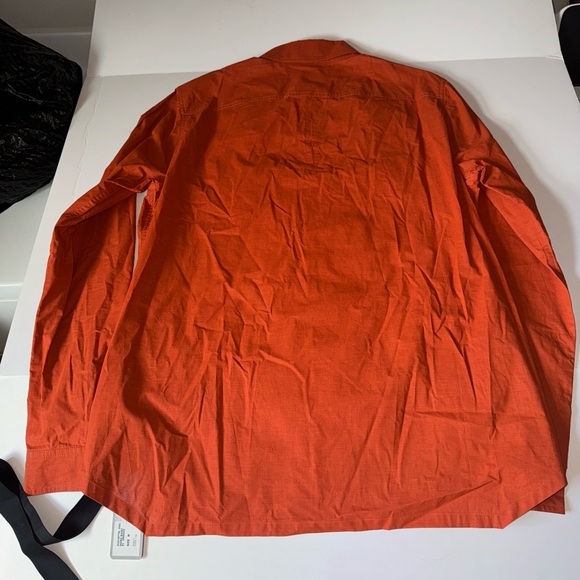 Rick Owens DRKSHDW cotton-blend shirt jacket - Orange Sz S NWT - Picture 3 of 11